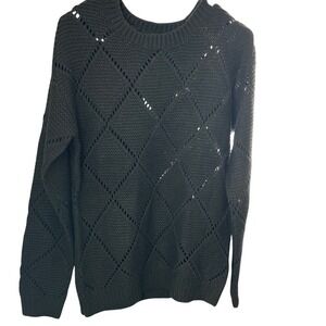 Love By Design Olive Green Crew Neck‎ Sweater NWT
